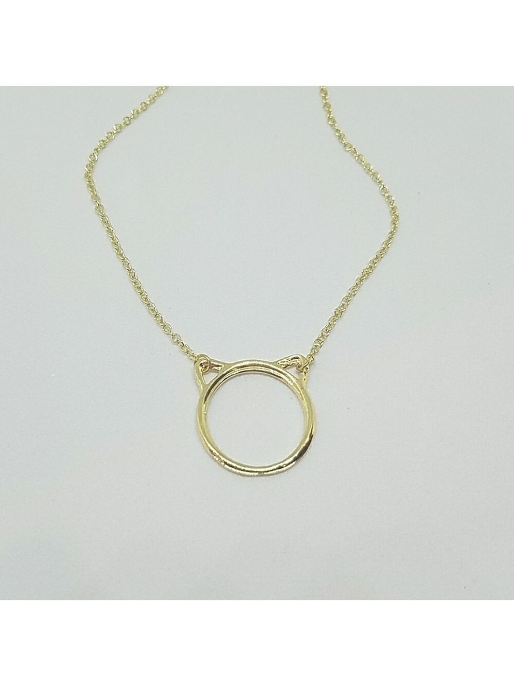 NWT gold plate kitty cat necklace